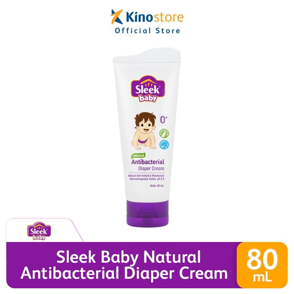 Product image Sleek Baby Natural Antibacterial Diaper Cream Tube 80 ml