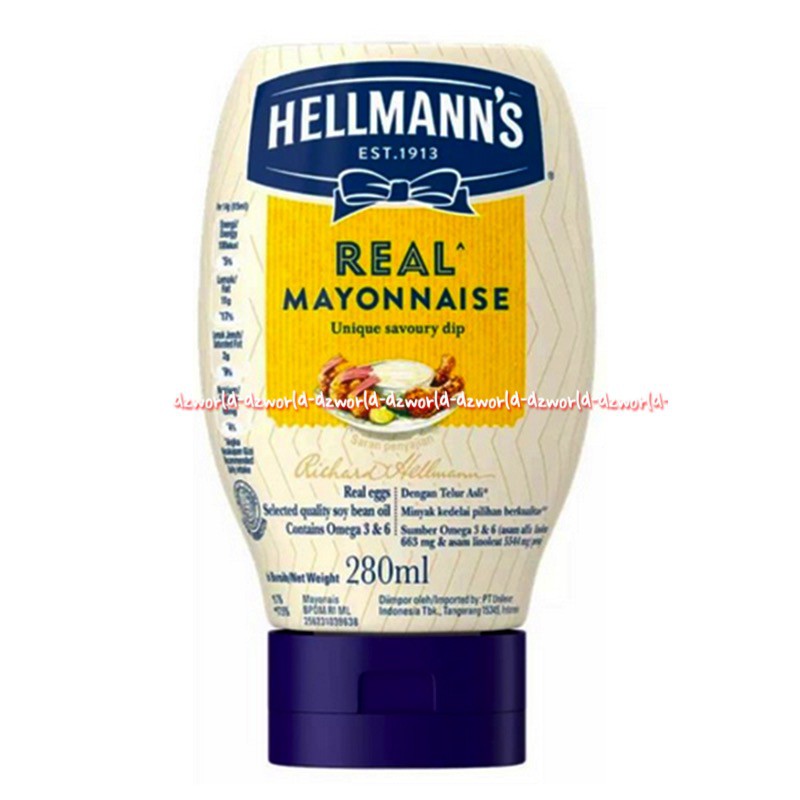 Jual Hellmann's Real Mayonnaise 280ml Saos Saus Mayones Richard Hellman