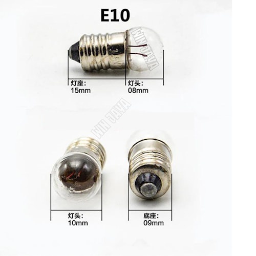 Jual LAMPU BOHLAM MINI E10 2.5V LAMPU PRAKTEK BOHLAM SENTER MINI 15 ...