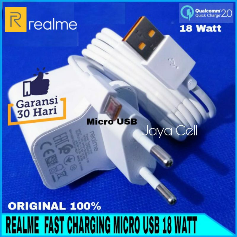 Jual Charger Realme C15 Original 100 Fast Charging Micro Usb 18 Watt