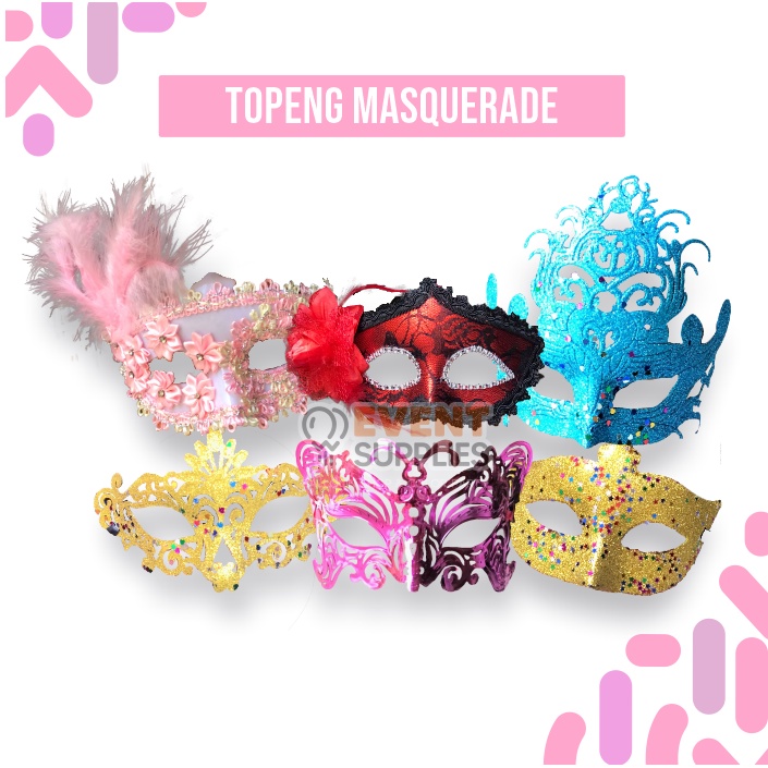 Jual Topeng Mata Masquerade Glitter / Party Eye Topeng Pawai Ulang ...