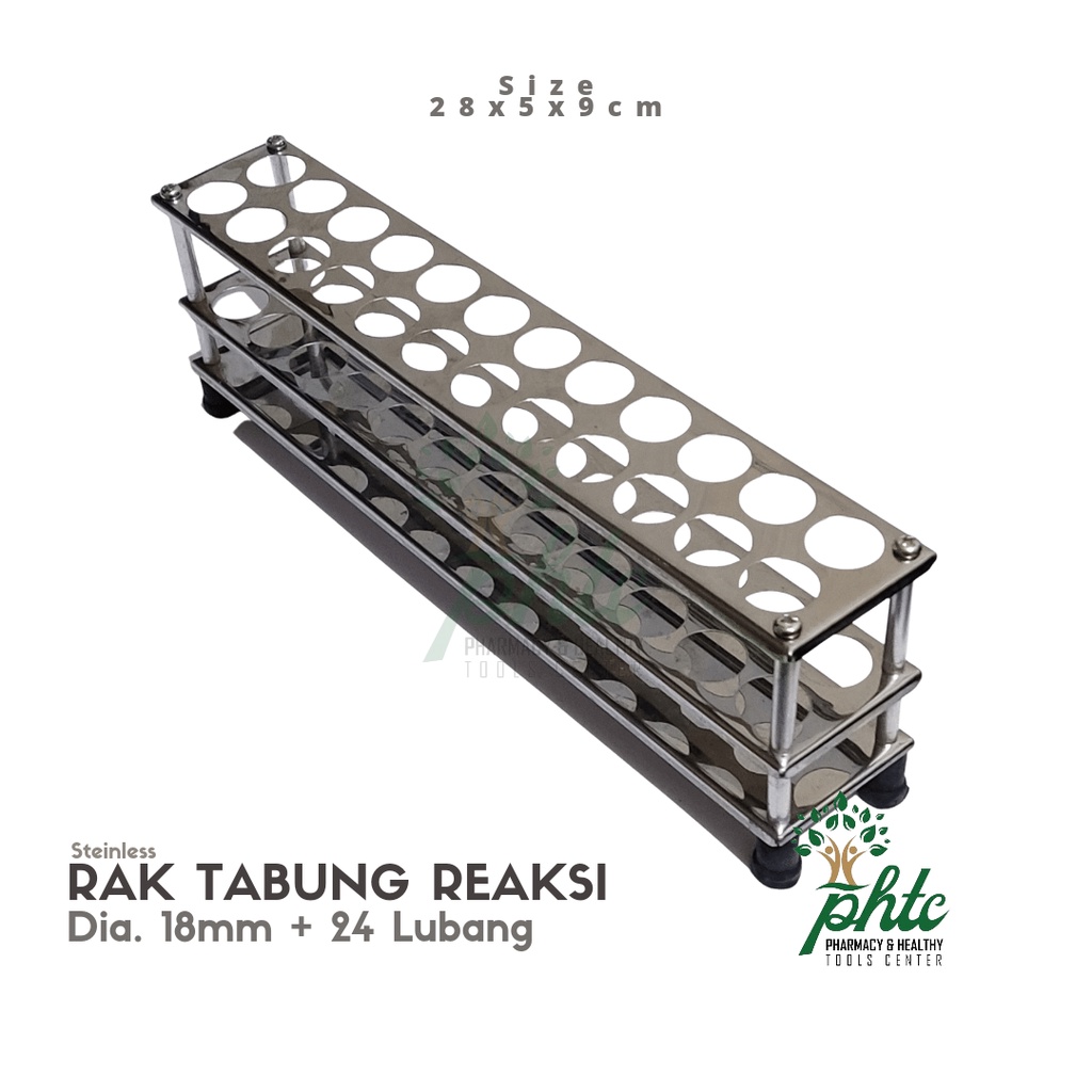Jual Rak Tabung Reaksi Stainless 24 Lubang 18mm | Shopee Indonesia