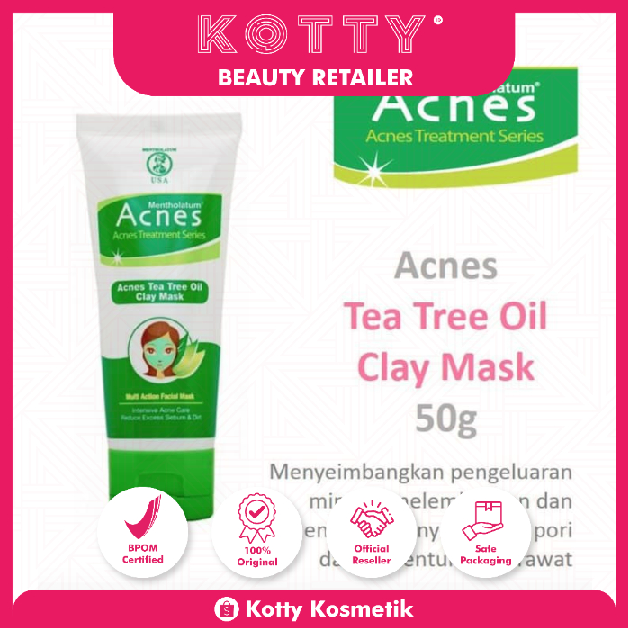 Jual Acnes Treatment Series Tea Tree Oil Clay Mask 50g Shopee Indonesia