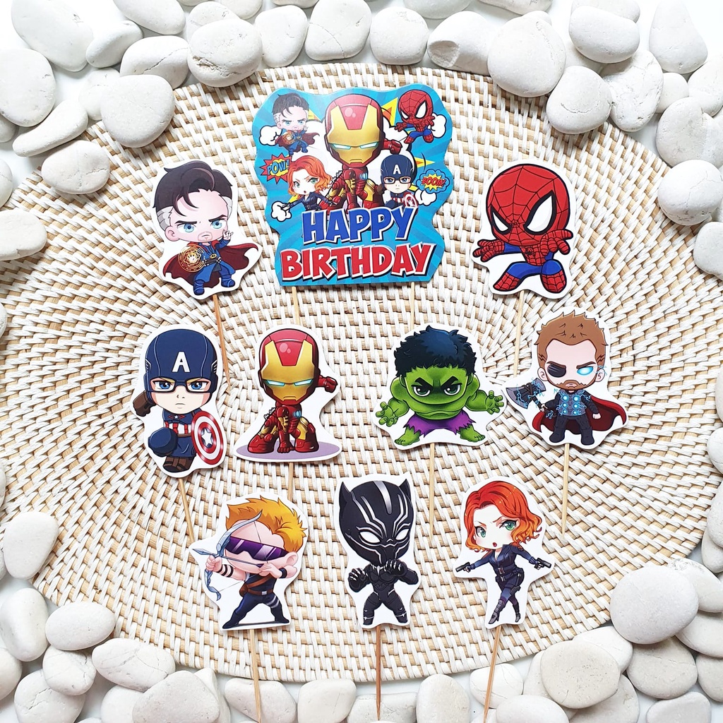 Jual Topper Kue Avengers Chibi (10pcs) | Shopee Indonesia