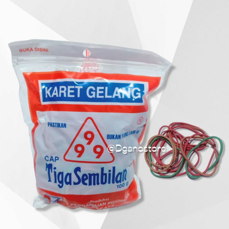 Jual Karet Gelang 100 Gram Cap Tiga Sembilan Shopee Indonesia