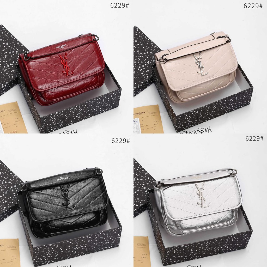 Jual YSL Small Niki Leather Shoulder Bag Shopee Indonesia