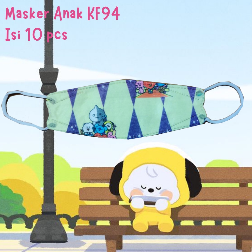 Jual Pengait Masker Anak Bahan Kain Karakter Bt21 Portrait Shopee