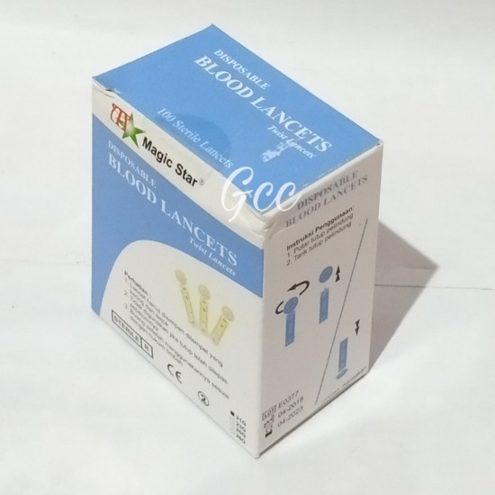 Jual Jarum Bekam Magic Star 21G Blood Lancet 1 Box isi 100Pcs | Shopee ...