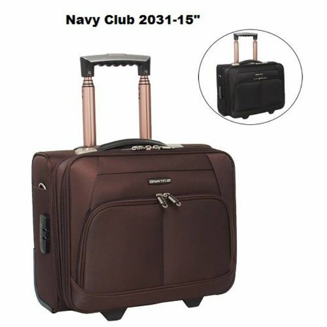 Jual koper navy club canvas 15 inch / koper cabin size / polo empire ...