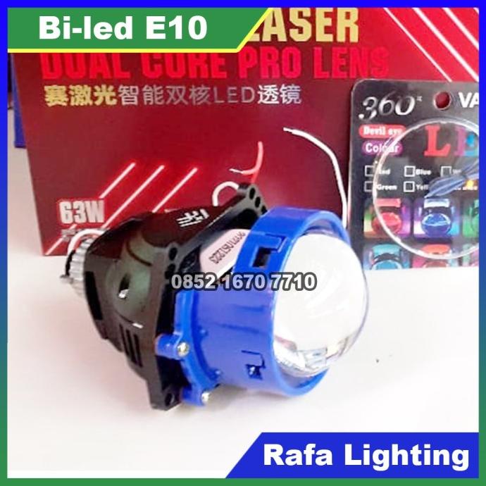 Jual Bi Led E10 Vahid Laser Led Projector Dual Core Pro Blue Lens