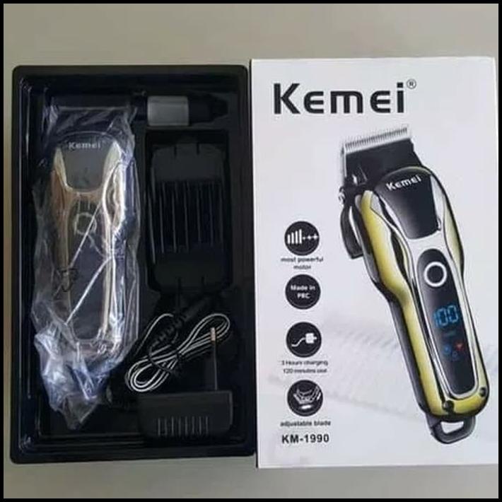Jual Mesin Cukur Rambut Clipper Km-1990 Digital Alat Potong Rambut ...