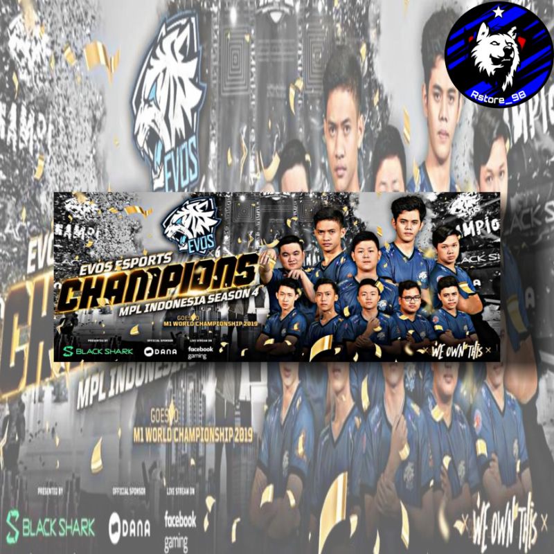 Jual (PROMO HARI INI) POSTER EDISI CHAMPIONS EVOS RRQ ALTER EGO ONIC ...