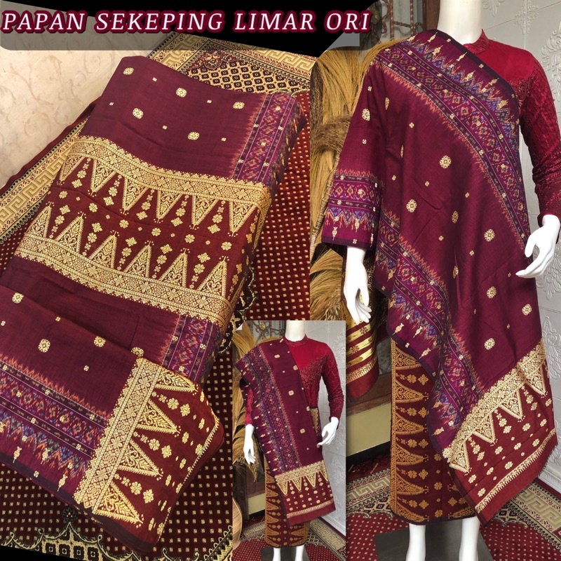 Jual Exclusive Songket Papan Sekeping ORI Maroon/Songket Tenun ...