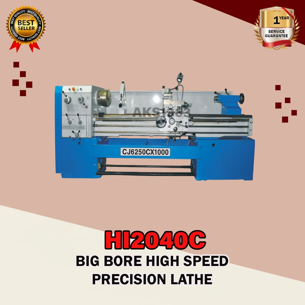 Jual Mesin Bubut Besi 1000 Mm Big Bore Precision Lathe Machine AKS ...