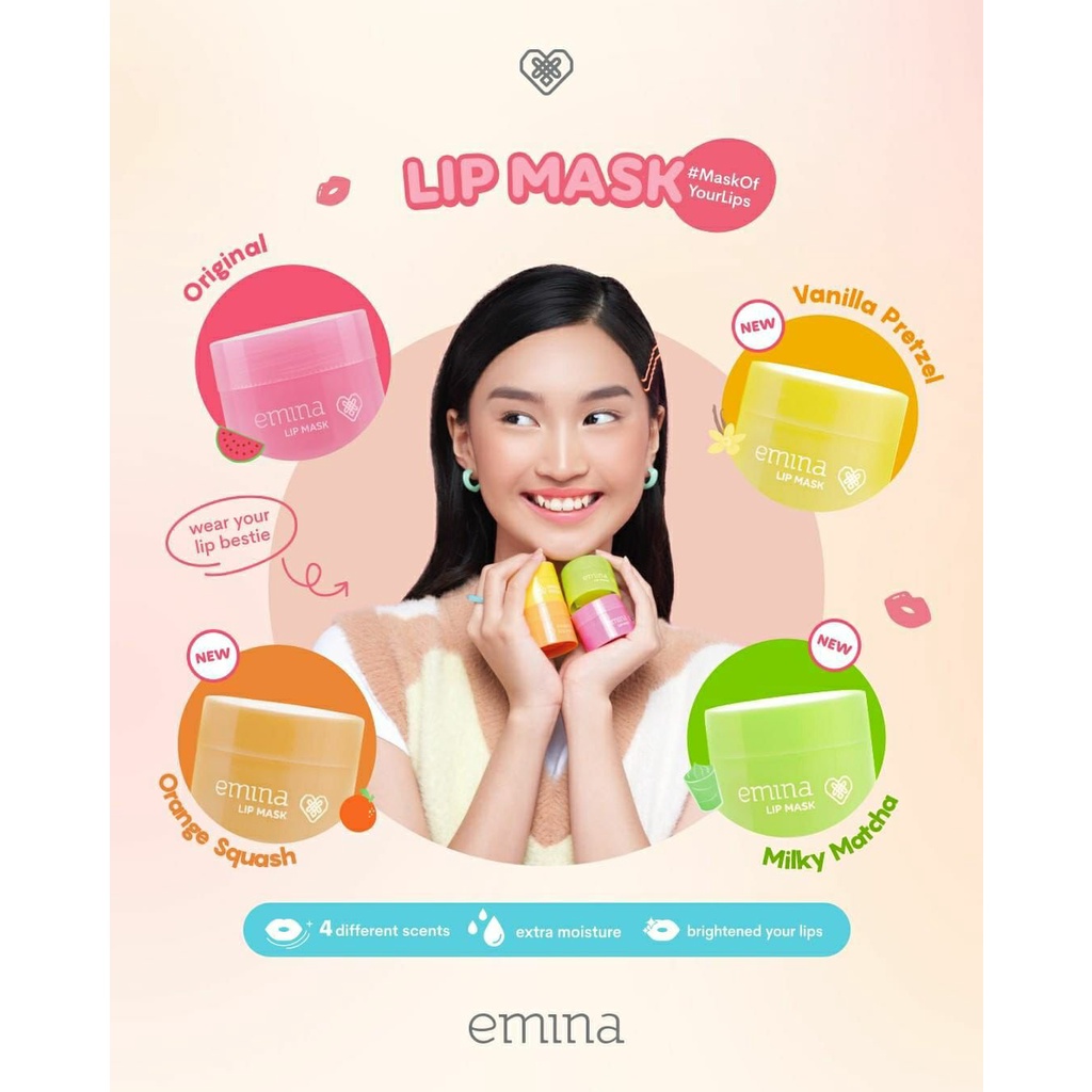 Jual EMINA LIP MASK ALL Varian - 9gr | Shopee Indonesia