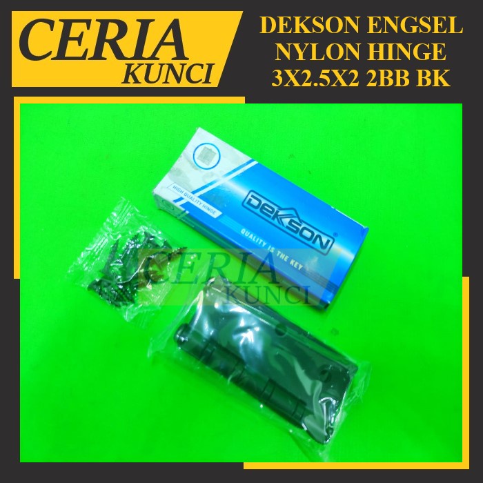 Jual HINGE DEKKSON ESS NYLON 3X2.5X2MM 2BB B Engsel Dekson 3 Inch Black ...