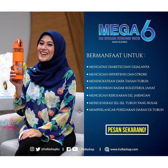 Jual Yatgs874-R2 Botol Minum Mega 6 Far Infrared Hydrogen Water 600Ml ...