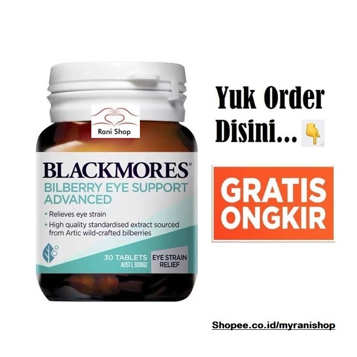 Jual Blackmores Bilberry Eye Support Advanced 30 Tablets Vitamin Mata