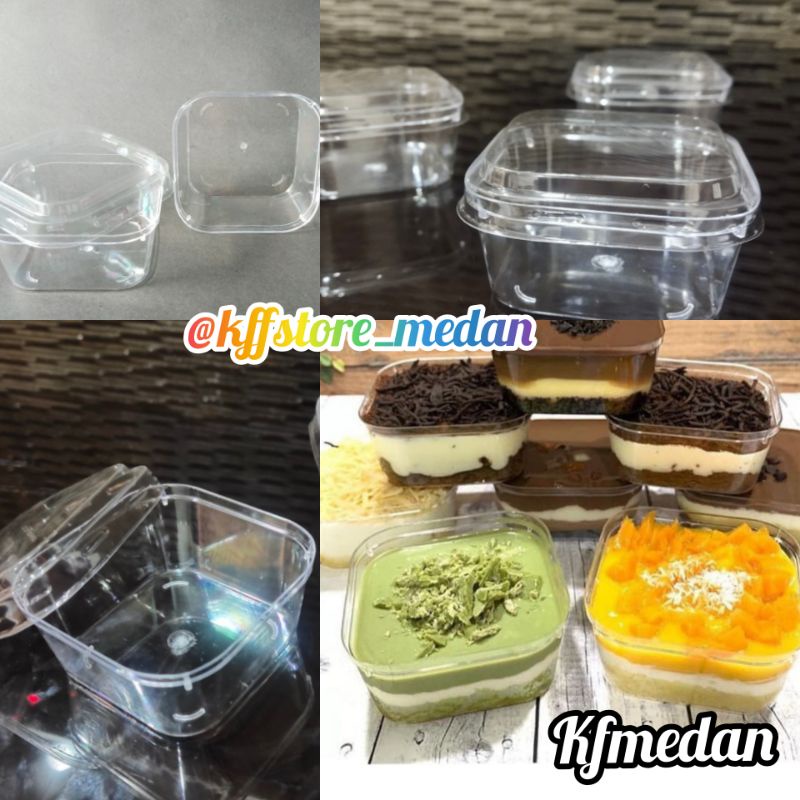 Jual Cup Pudding Persegi + Tutup / CP CH-7575 (per pcs) | Shopee Indonesia