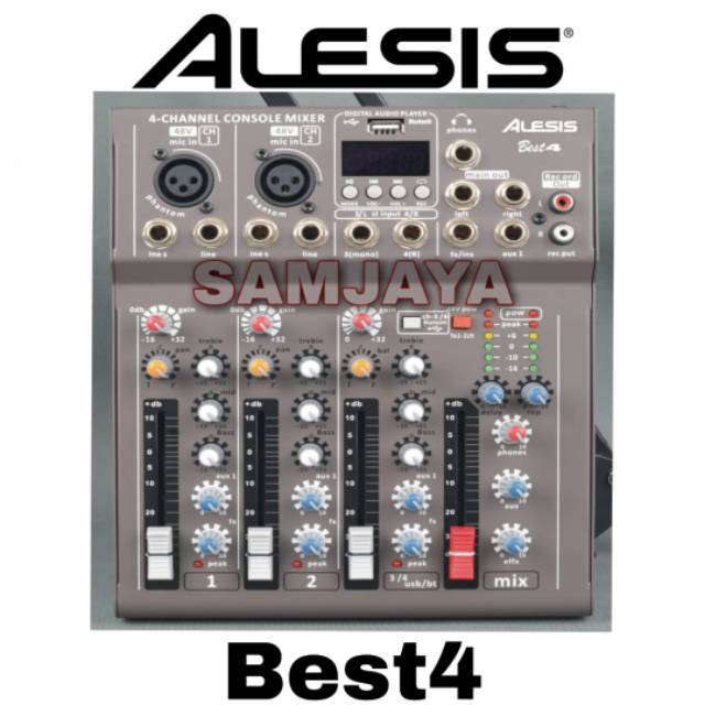 Jual Mixer Alesis Best 4 Original 4 Channel USB Shopee Indonesia