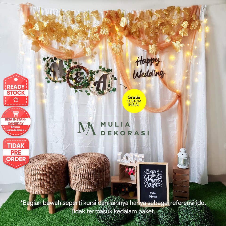 Jual Dekorasi Lamaran Backdrop Nikahan Photobooth Diy Akad Nikah Aqiqah Khitan Paket Mulia V 3325