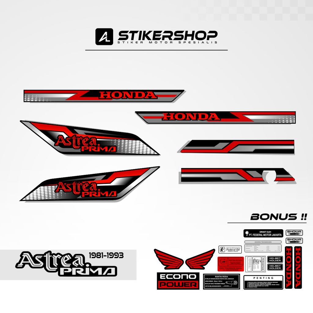 Jual STRIPING ASTREA PRIMA 1981 - 1993 / STAR / DREAM / STIKER ASTREA ...