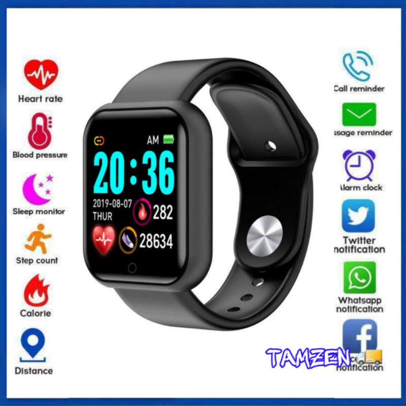 Jam Tangan Hp smartwatch tahan air bluetooth Smart watch pelacak kebugaran monitor kesehatan jantung Gelang