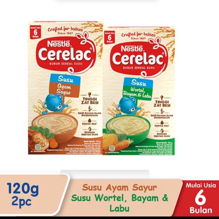 Jual Nestle Cerelac 6+ Rasa Wortel Bayam Labu Box dan Susu ayam sayur ...