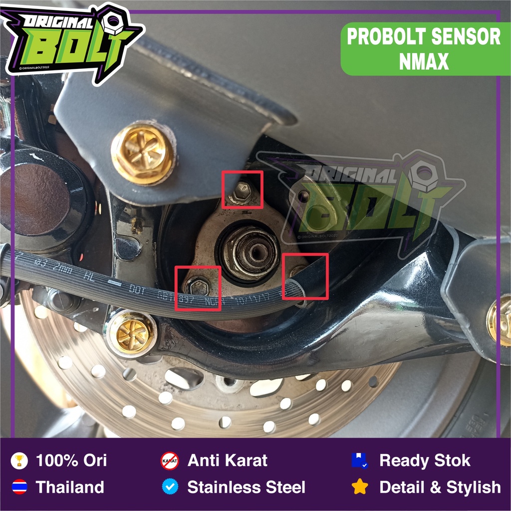 Jual Baut Probolt Rotor Sensor Belakang Nmax Stainless Heng King Nut ...
