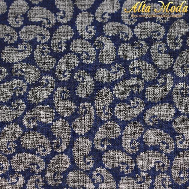 Jual Viscose & Linen Biru Paisley Motif Paisley Tesktur Biru (Alta Moda ...
