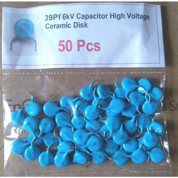 Jual Qty Pcs Pf Kv Capacitor High Voltage Ceramic Disk Shopee Indonesia