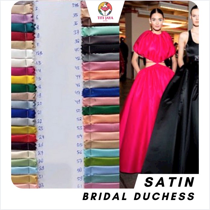 Jual Kain Satin Bridal Duchess Premium Ori Dutches Saten Dutchess