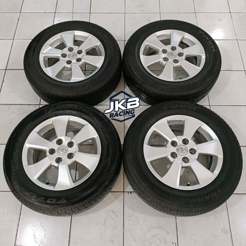 Jual Velg Bekas Racing Original Alphard Ring 16 + Ban Dunlop 215 65 R16 ...
