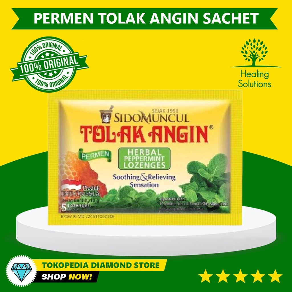 Jual Permen Tolak Angin Original 1 Sachet Isi 5 Agen Resmi Sido