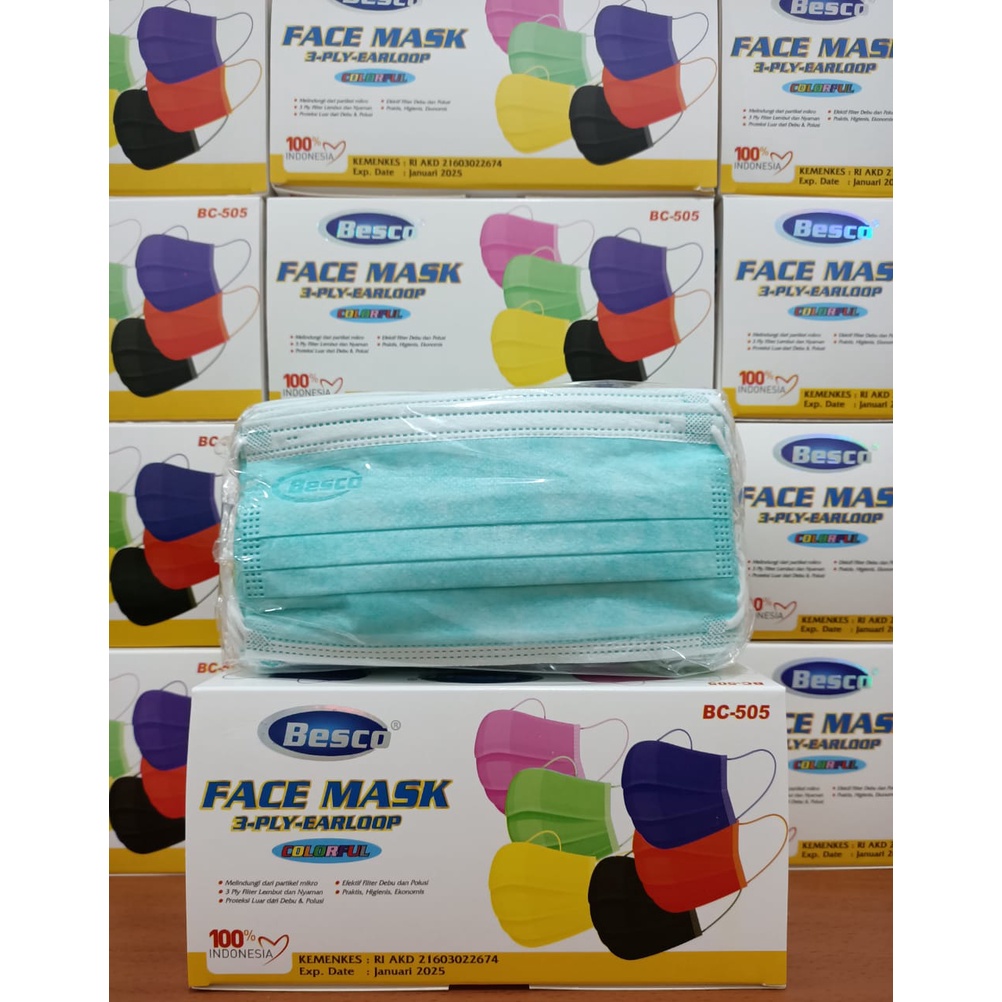 Jual Masker 3Ply Medis Bedah Disposable Face Mask Masker 3 Ply Medis ...