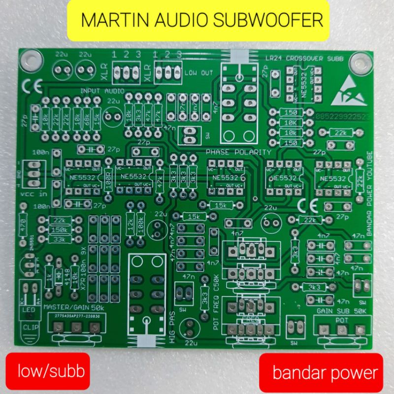 Jual PCB crossover subwoofer 24 db/octave linkwitz-riley | Shopee Indonesia