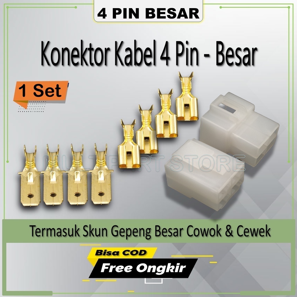 Jual Soket Kabel Motor Pin Besar Set Skun Kabel Socket Konektor Kabel Motor Mobil