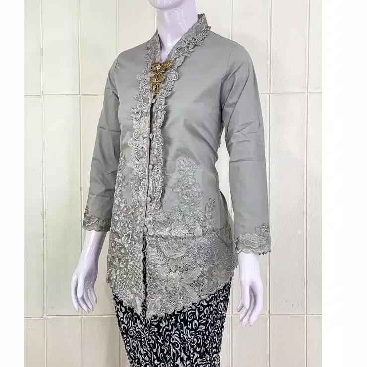 Jual Kebaya Encim Kartini Lengan Panjang Bordir Se Katun Etch Kebaya Wisuda M L Xl Xxl