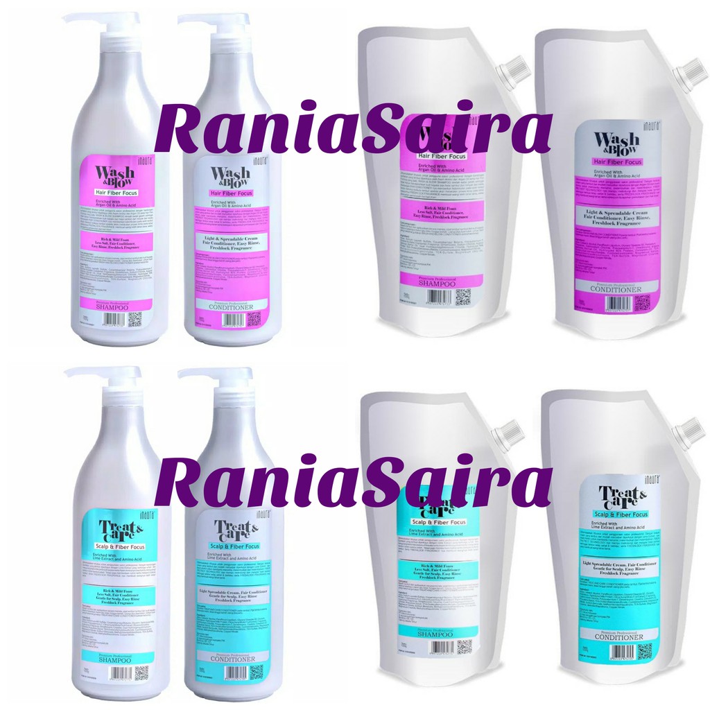 Jual INAURA PAKET Treat & Care / Wash Dan Blow Shampoo + Conditioner ...