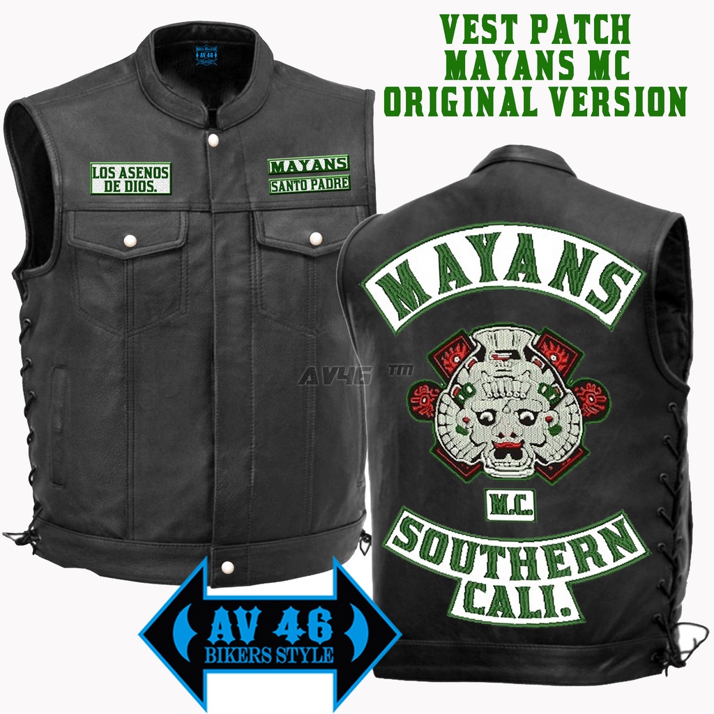 AV46 Rompi Bikers Mayans MC SOA patch bordir club motor