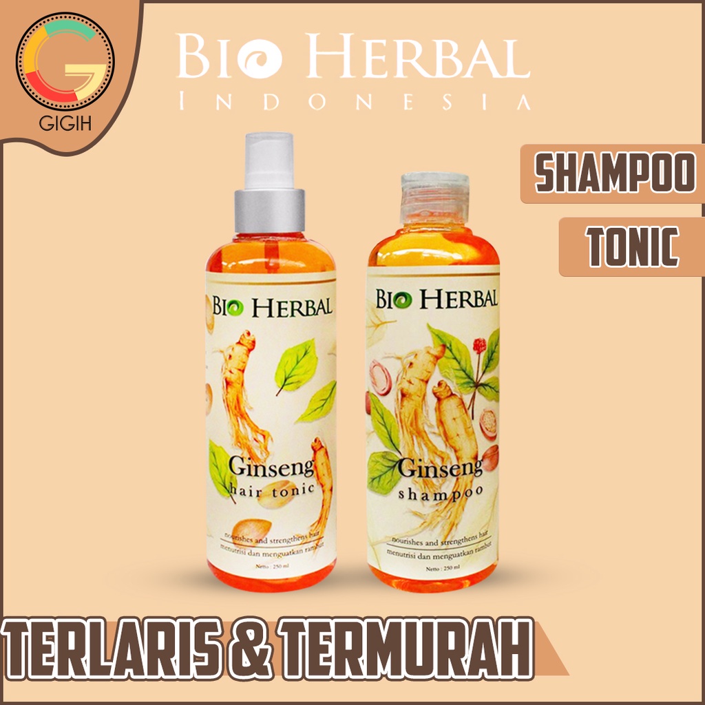 Jual BIO HERBAL GINSENG SHAMPOO / GINSENG HAIR TONIC BPOM 250ml