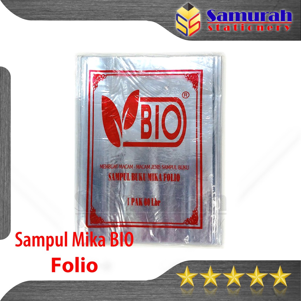 Jual Sampul Plastik Mika Bio Ukuran Folio Isi 10 Lembar Untuk