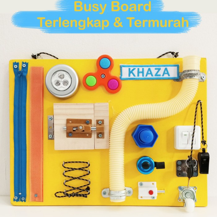 Jual Busy Board Mainan Edukasi Montessori Sensory Motorik Anak Bayi 1 2 ...