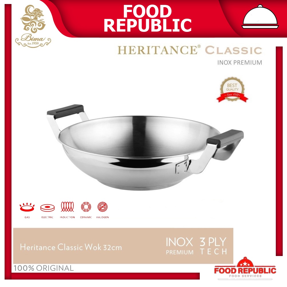 Jual Wajan Bima Cm Stainless Wok Heritance Classic Bp B Inox