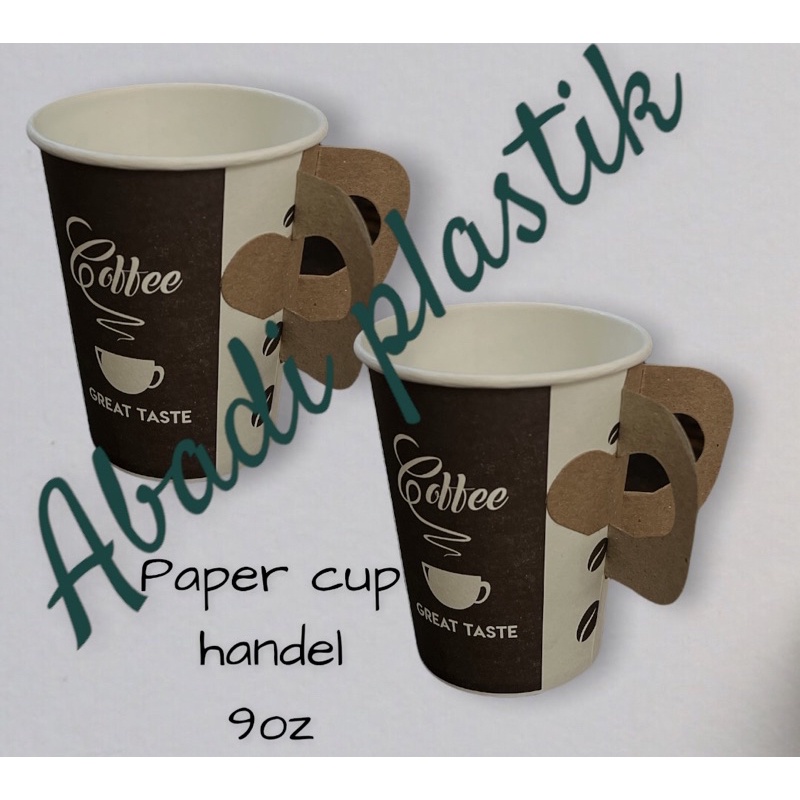 Jual PAPER CUP 9OZ/HOT PAPER CUP HANDLE/GELAS KOPI/GELAS KERTAS ISI ...