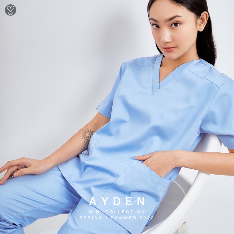 Jual Wearscrubs AYDEN Mini Collection Short Sleeves Scrub Top Slim Fit
