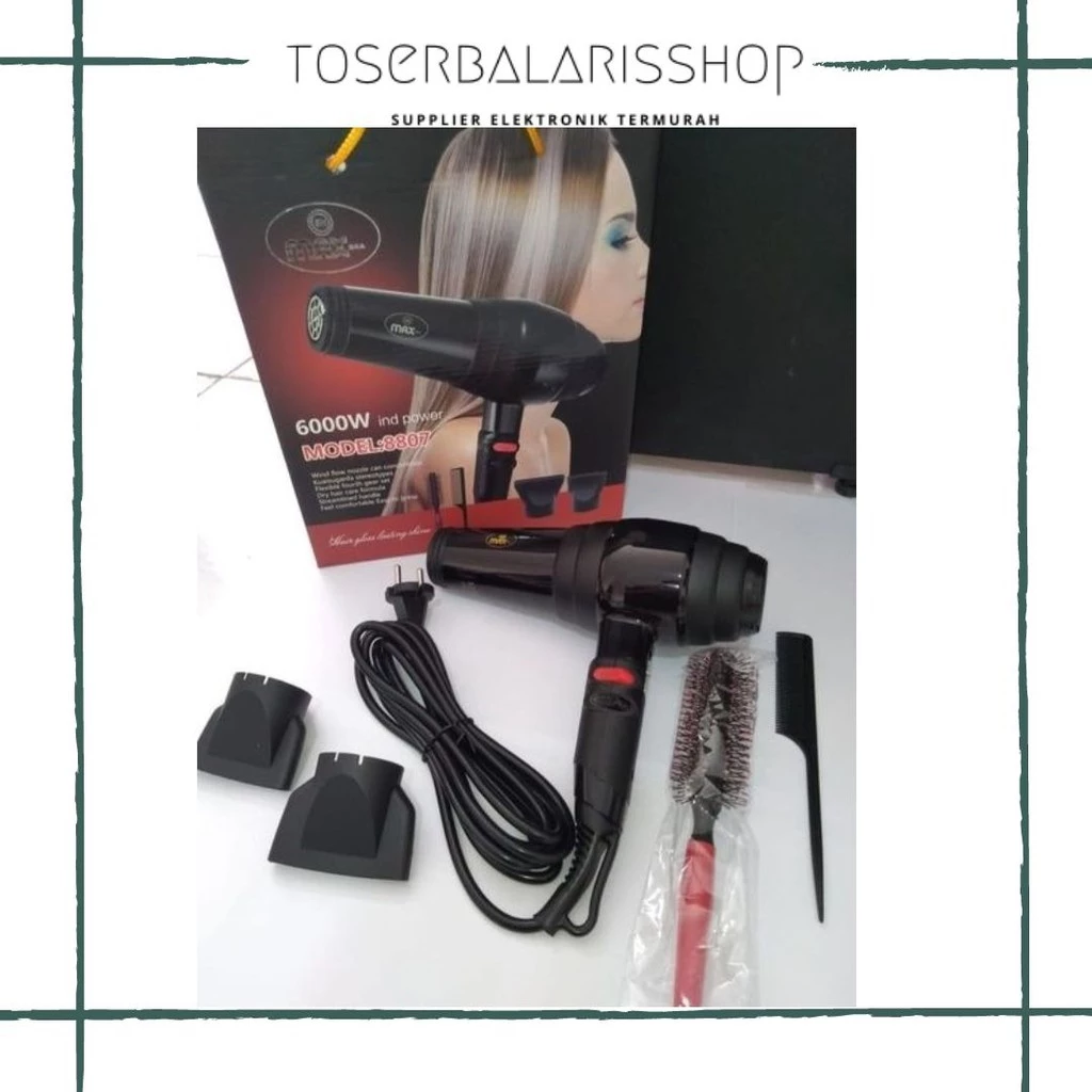 HAIRDRYER 8807 SN MAX BRA / HAIRDRYER PENGERING RAMBUT SALON | AutoStock