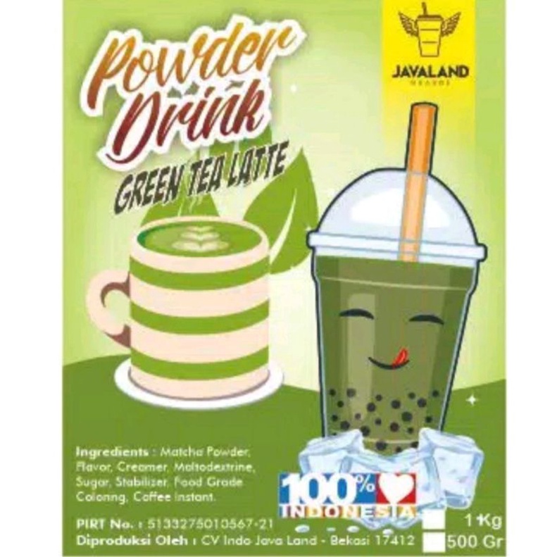 Jual Bubuk Minuman Bubble Powder Drink Rasa Green Tea Latte Javaland 1 ...