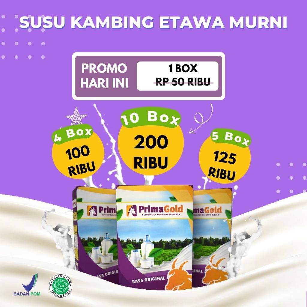 Jual September ceria 5 Box susu kambing etawa lebih murah PrimaGold 100 ...