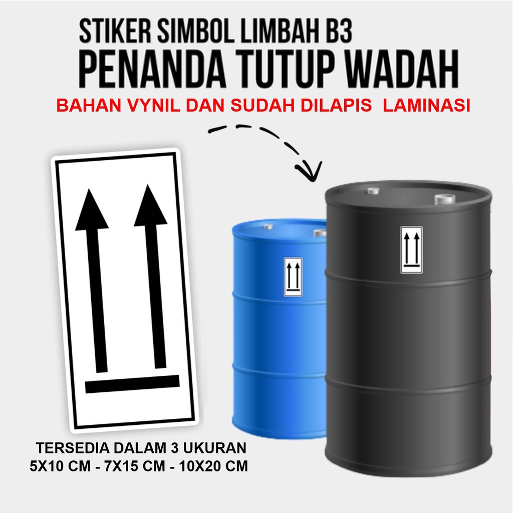 Jual Stiker Label Limbah B3 Hazmat Untuk Penunjuk Tutup Wadah Atau ...